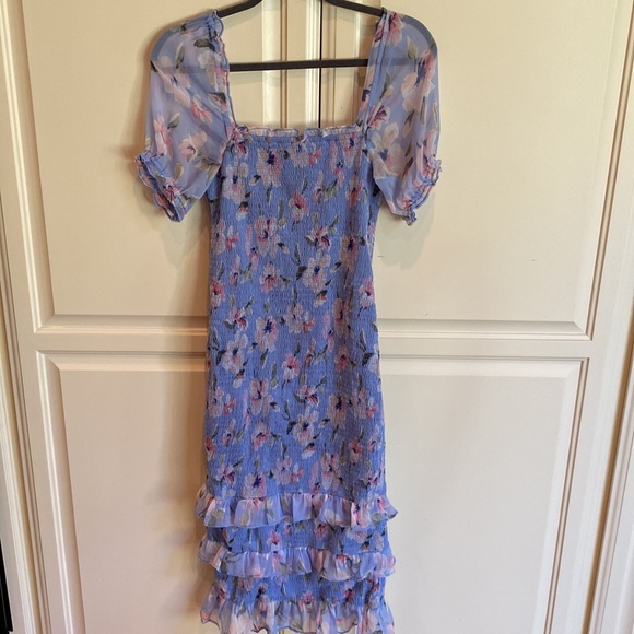Abercrombie smocked purple floral dress - Picture 4 of 6